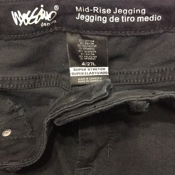 mid-rise jeggings (black and very stretchy) - Picture 4 of 4